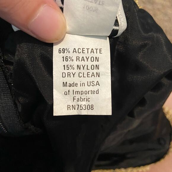 Vintage Zum Zum Strapless Black Velvet Mini Dress Gold Trim Small Whimsigoth - Picture 8 of 11